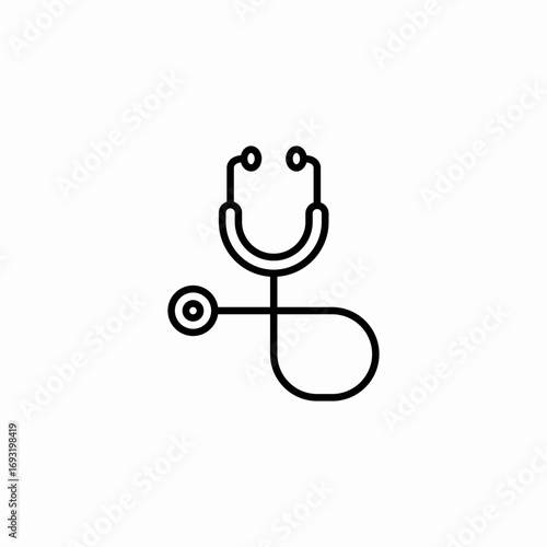 stethoscope medical icon sign vector