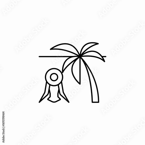 summer vacation icon sign vector