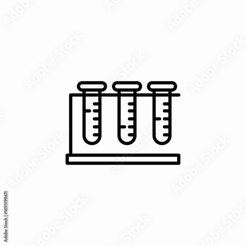 testing tubes icon sign vector