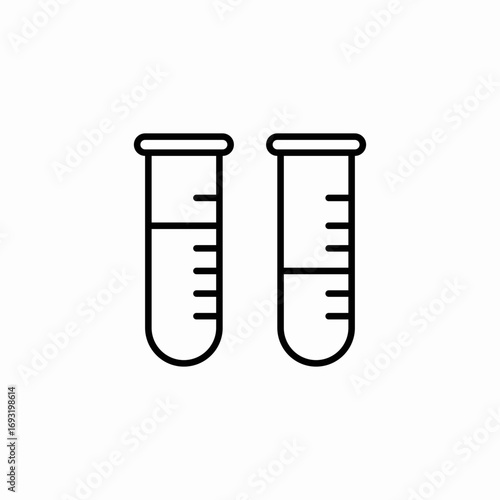 test tubes icon sign vector