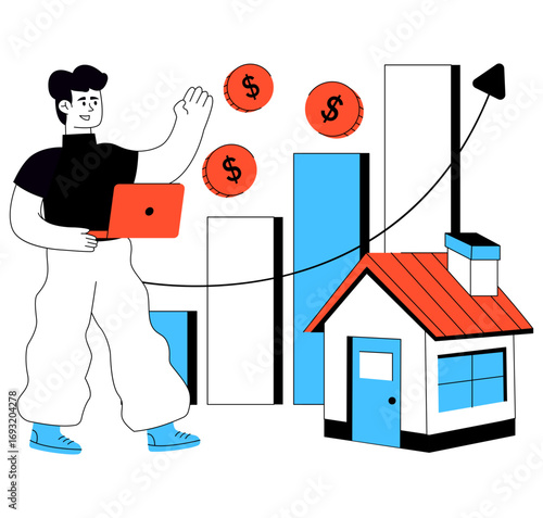 An illustration design of property analytics