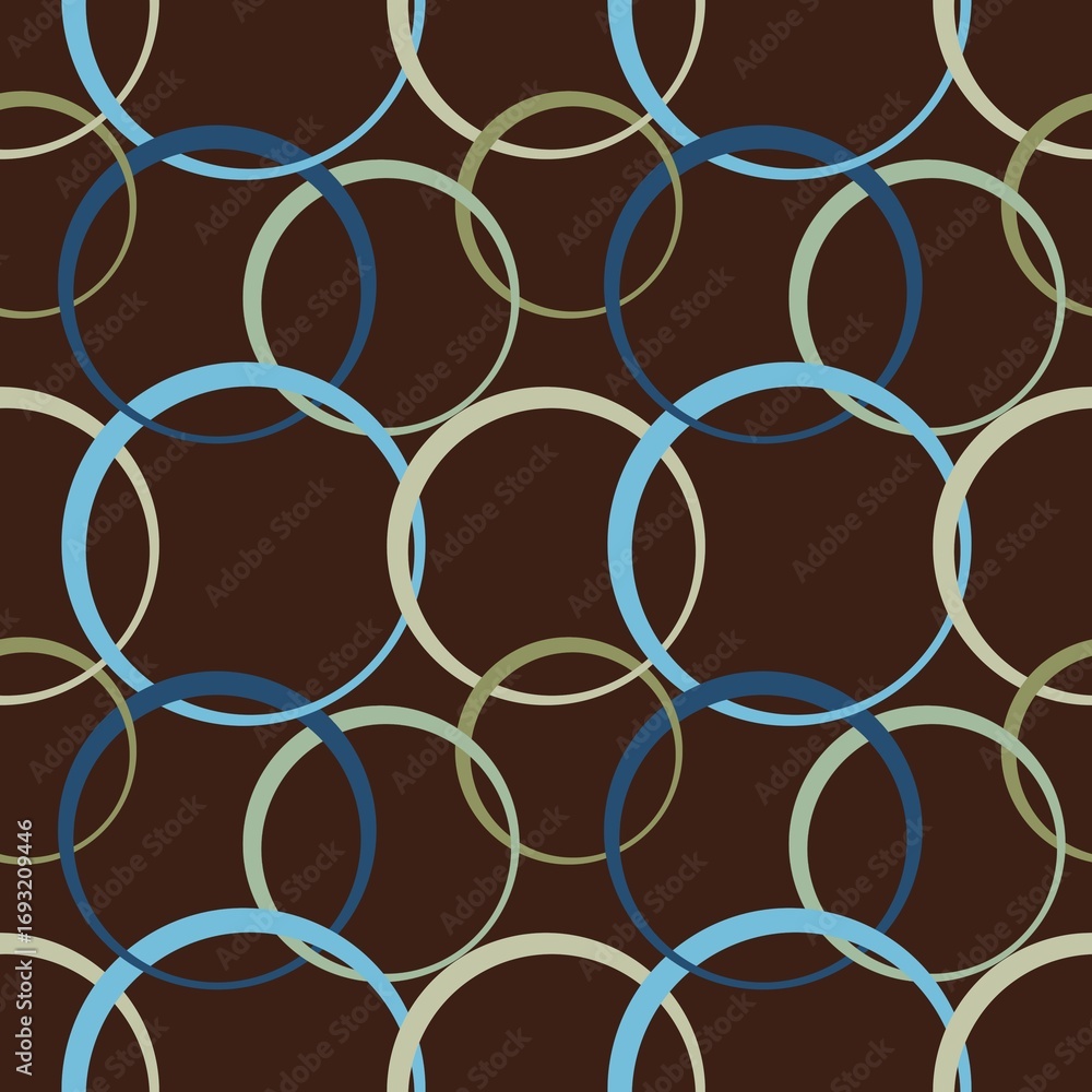 Fototapeta premium Regular seamless pattern with multicolored circles. Colorful circles as a background with a repeating pattern.