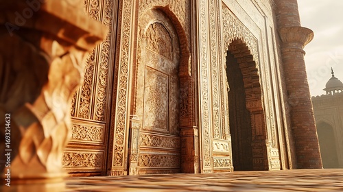 Splendid taj mahal architecture representing beauty love and harmony picture