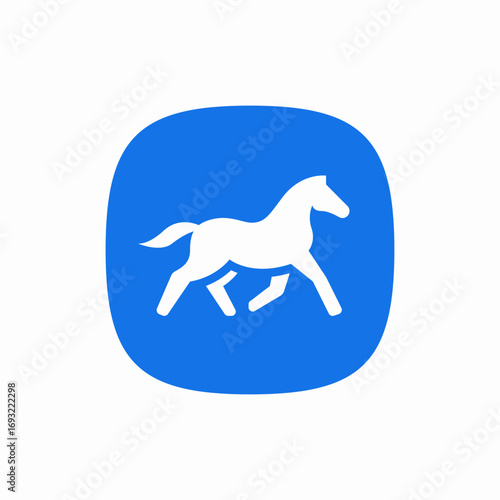 horse run icon sign vector