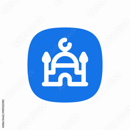 mosque temple icon sign vector