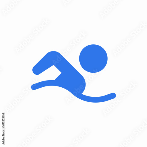 swimming area icon sign vector
