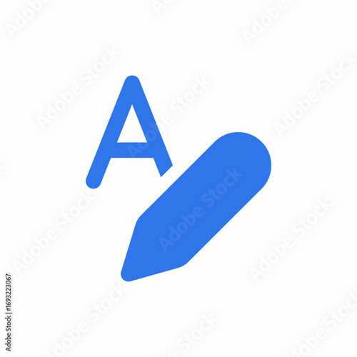 text write pen icon sign vector