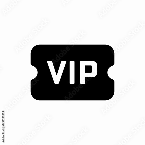 vip ticket icon sign vector