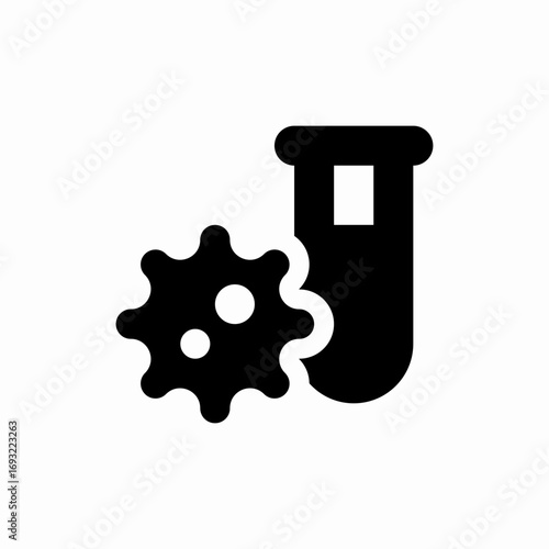 virus flask lab chemistry icon sign vector