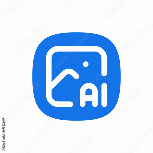 ai image icon sign vector