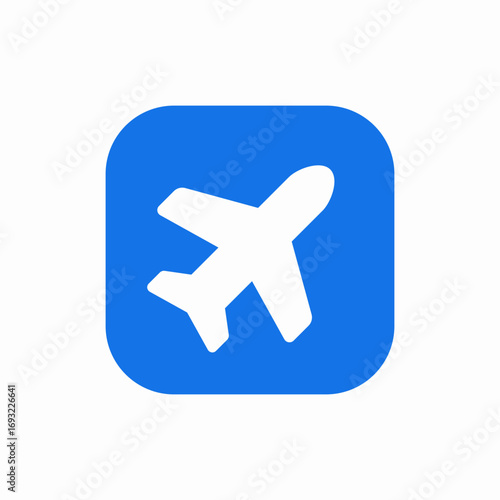 airplane flight icon sign vector