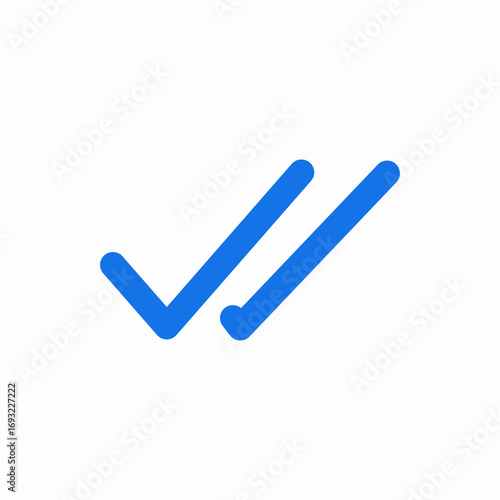 double checkamark icon sign vector