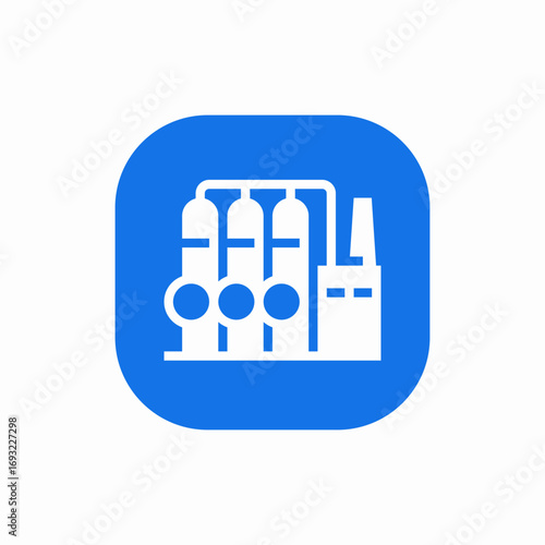 factory chemistry icon sign vector