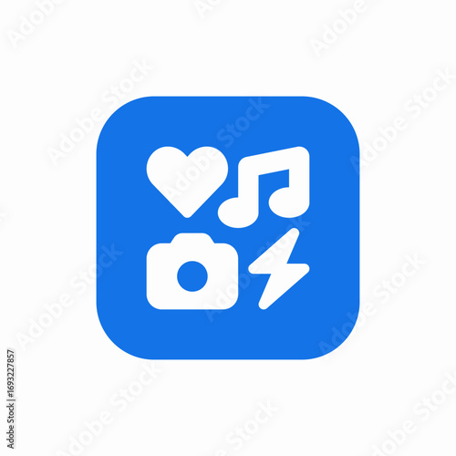 media content icon sign vector