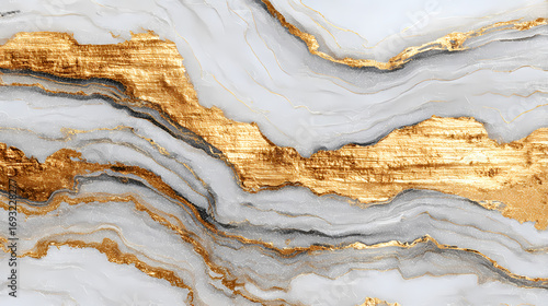 Abstract Gold Veins on Marble Texture Background