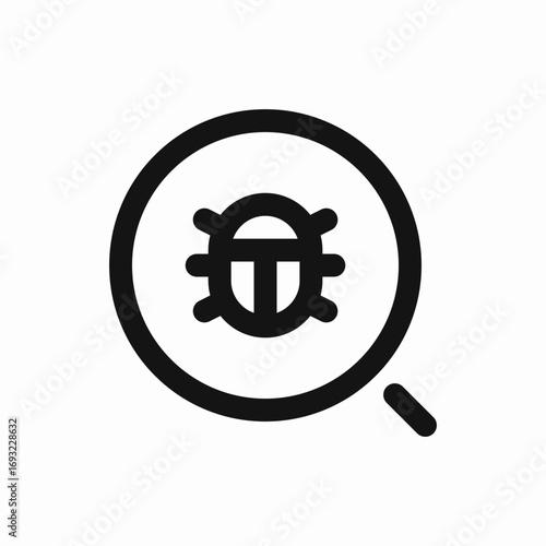 search bug icon sign vector