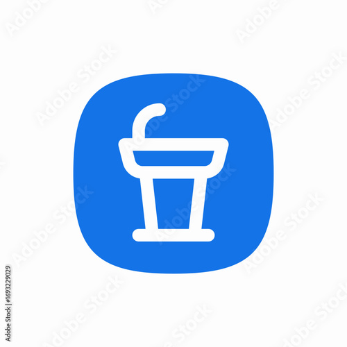 speech podium icon sign vector