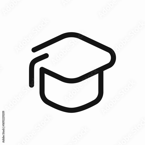 student hat icon sign vector