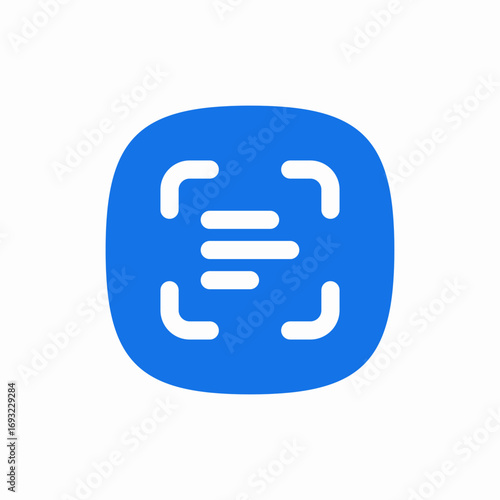 text scan icon sign vector