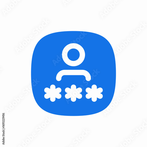 user pin code icon sign vector