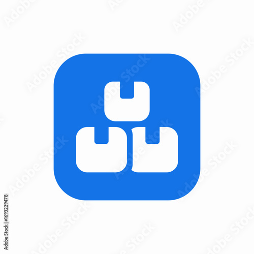 warehouse boxes icon sign vector