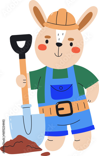 Rabbit Builder with Shovel
