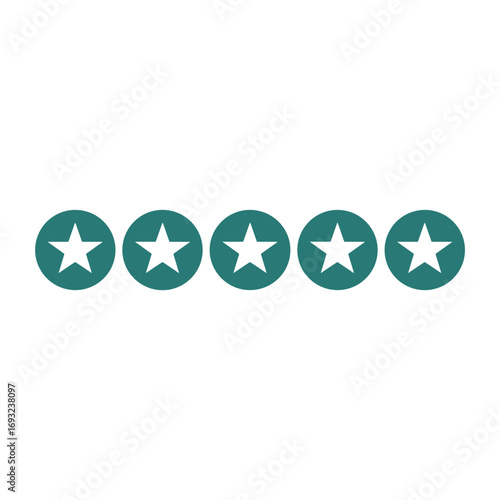 Five star rating review system excellent customer satisfaction feedback quality best service performance symbol