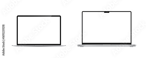 Modern device vector set. Laptop and monitor screen collection.