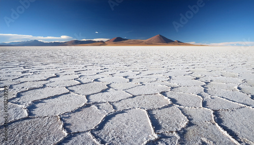 The Landscape Of Salar De Uyuni Salt Flat In Bolivia