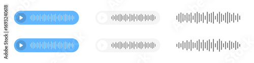 Voice message vector. Sound waves of the equalizer. Voice message illustration
