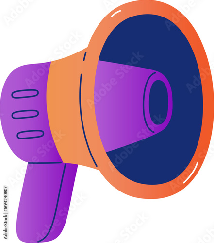 Modern Megaphone Drawing