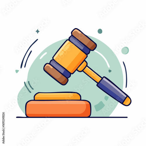 Cartoon Gavel Illustration