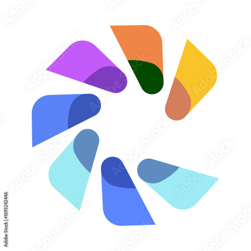 The Rainbow Circle based c letter designed Brand logo icon