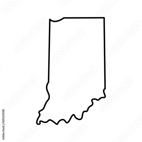 Indiana state map outline