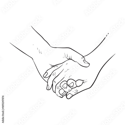 hand holding sketch