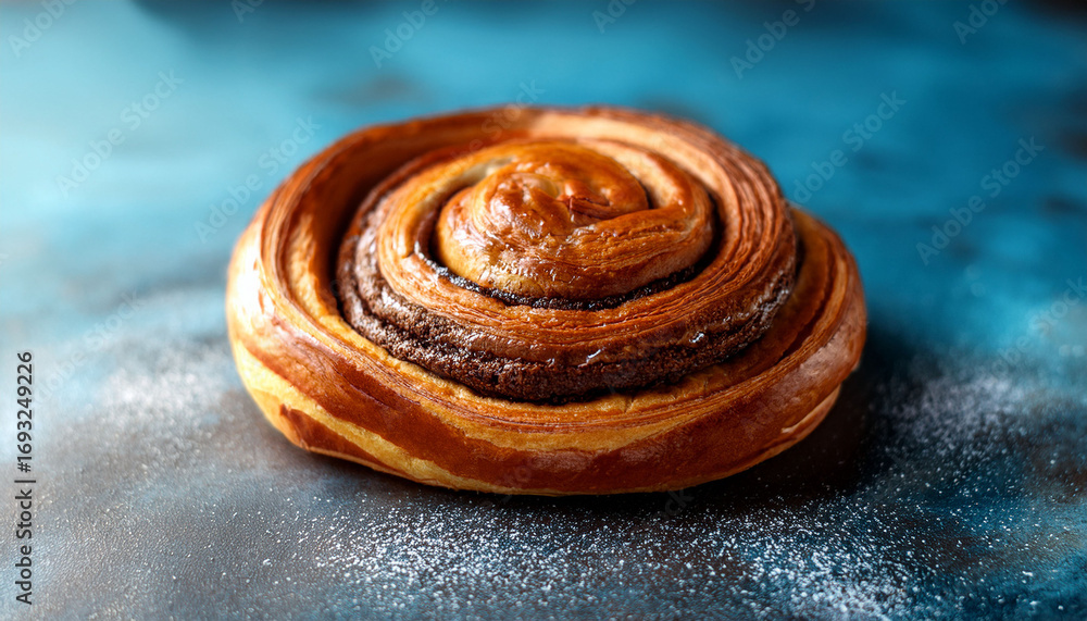 Fototapeta premium Chocolate Danish Delicious Bakery Treat Sweet Pastry For Breakfast