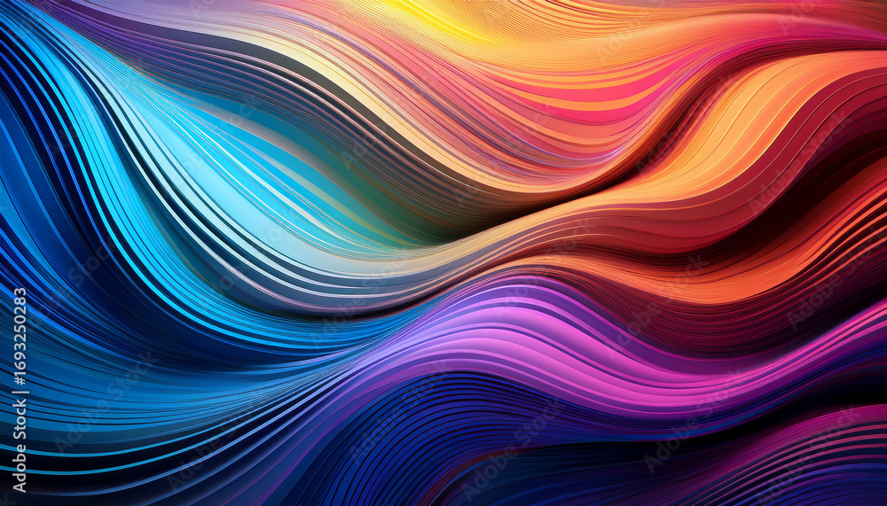 Obraz premium A Colorful Background With Wavy Lines