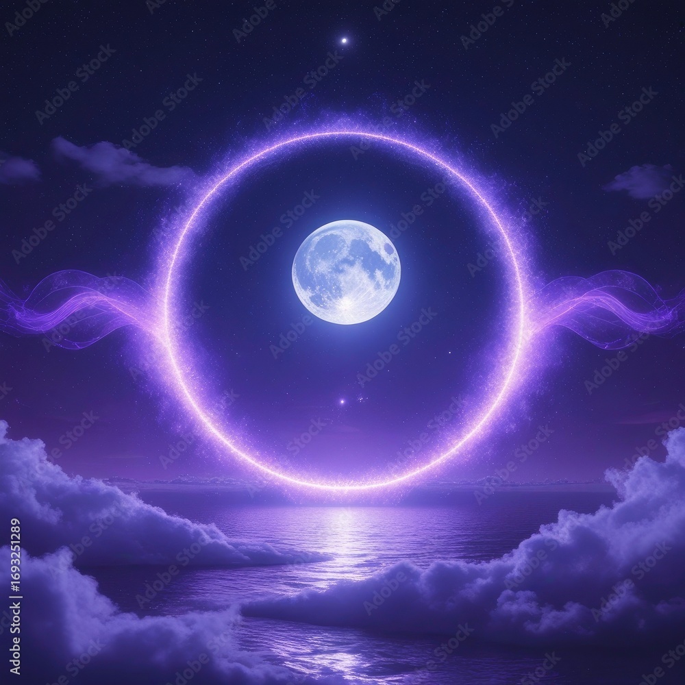 Fototapeta premium moon and clouds