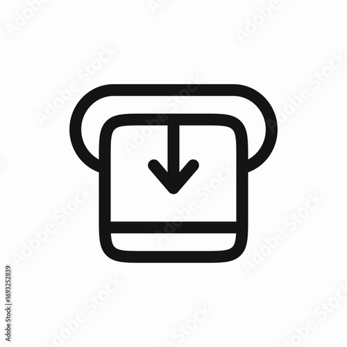 atm card out icon sign vector