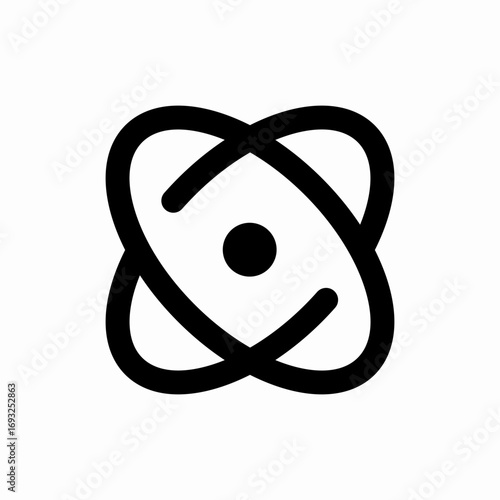 atom core icon sign vector