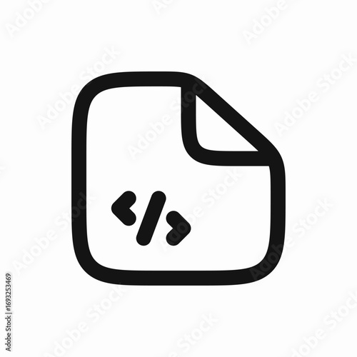 code file icon sign vector