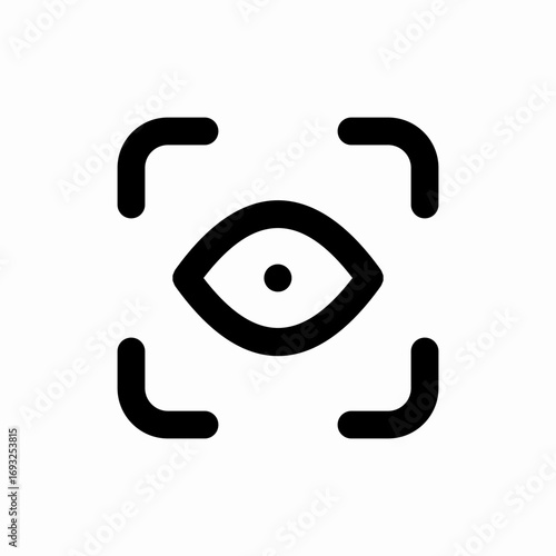 eye scan icon sign vector