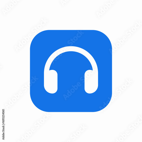 headphones music icon sign vector