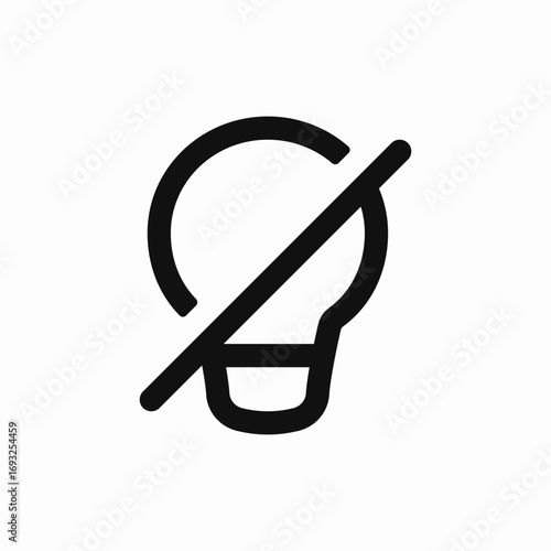 light off icon sign vector