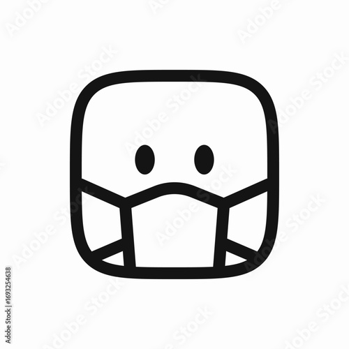 mask pandemic protection icon sign vector