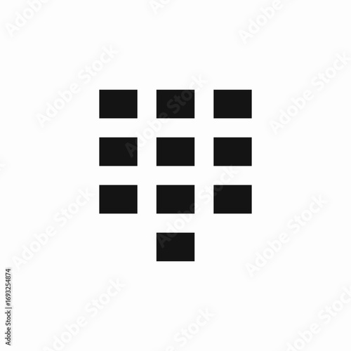 number pad icon sign vector