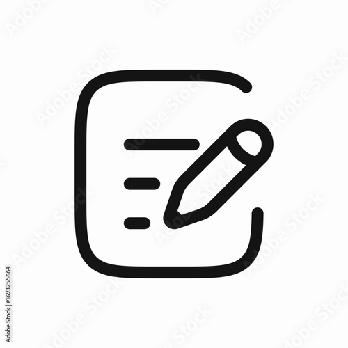 text file write icon sign vector