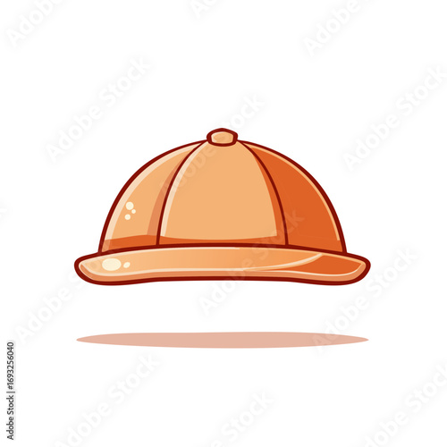 Whimsical Orange Childrens Outdoor Sun Protection Hat with Glossy Highlights for Safety and Style