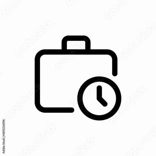 work time icon sign vector