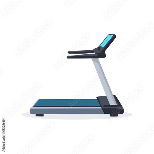 Illustrated treadmill machine for exercise and indoor fitness training.